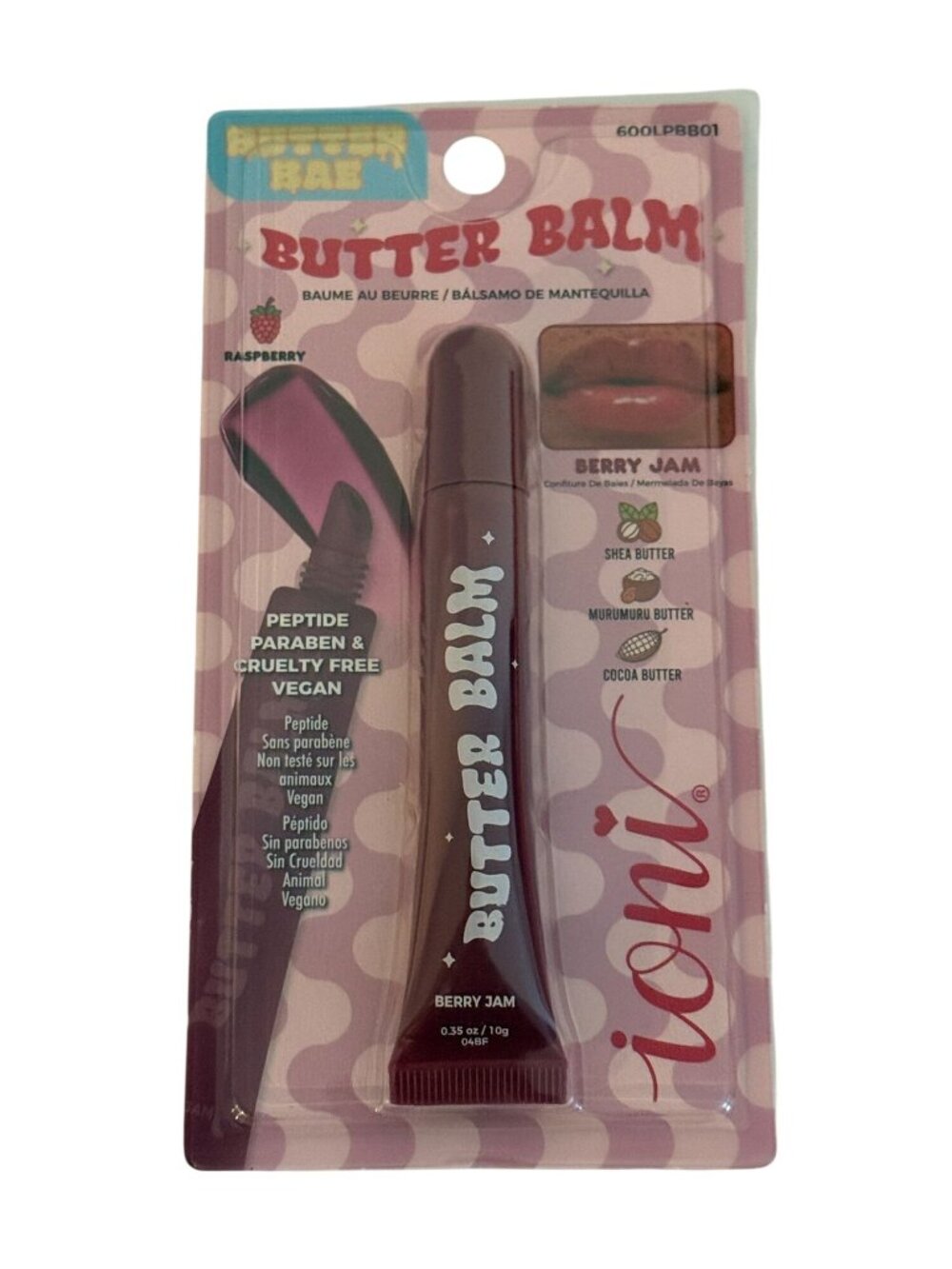 Ioni Butter Bae Berry Jam Raspberry Peptide Lip Butter Balm New